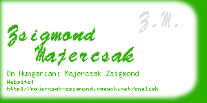 zsigmond majercsak business card